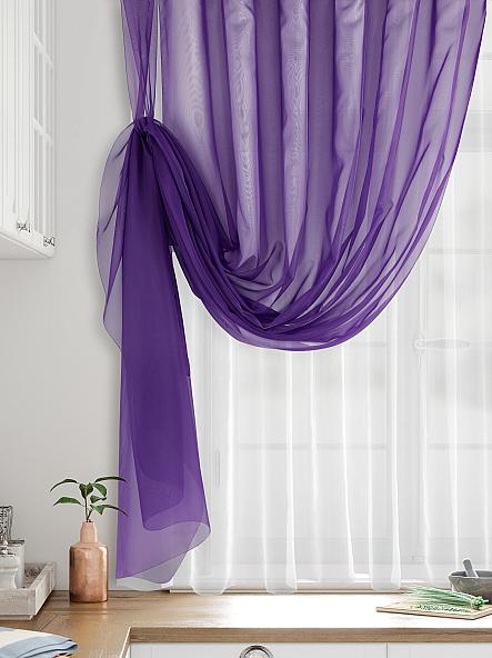 Тюль для кухни Лойзи (фиолетовый) - 250 см - фото 3