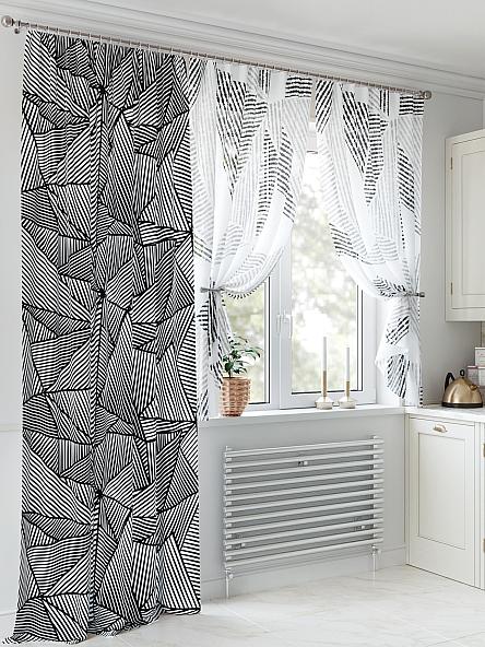 Комплект штор для кухни Лиреквис (черный) - фото 4