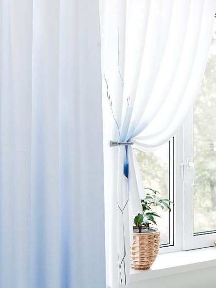 Комплект штор для кухни Ронфоркос (синий) - фото 3