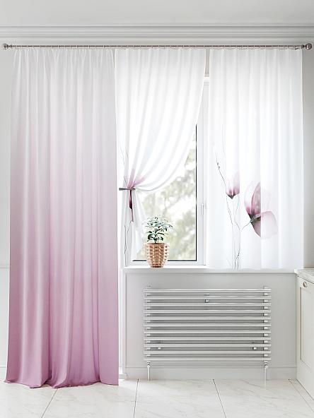 Комплект штор для кухни Ронфоркос (розовый) - фото 2