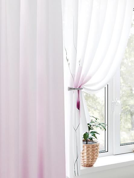 Комплект штор для кухни Ронфоркос (розовый) - фото 3