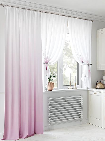 Комплект штор для кухни Ронфоркос (розовый) - фото 4