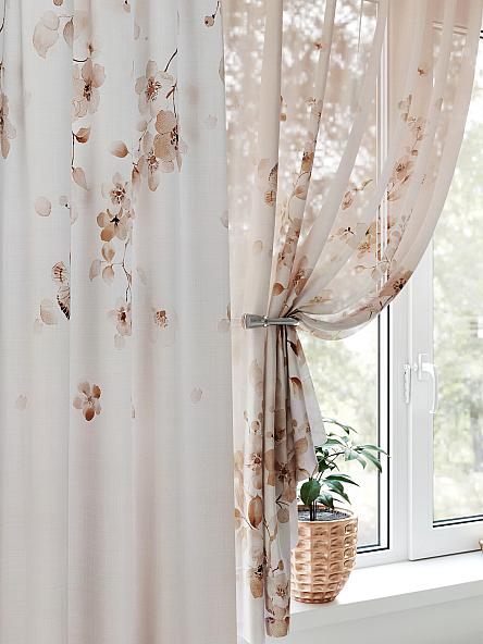 Комплект штор для кухни Рифенрист (бежевый) - фото 3