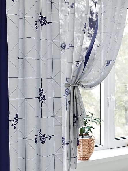 Комплект штор для кухни Кванфорс (синий) - фото 3