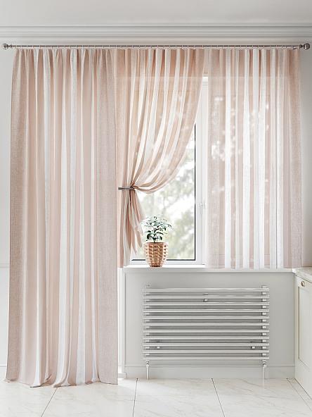 Комплект штор для кухни Лоривенс (бежевый) - фото 2