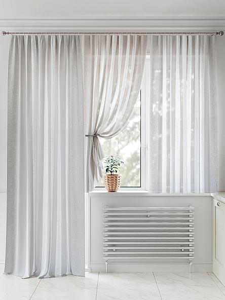 Комплект штор для кухни Лоривенс (светло-серый) - фото 2