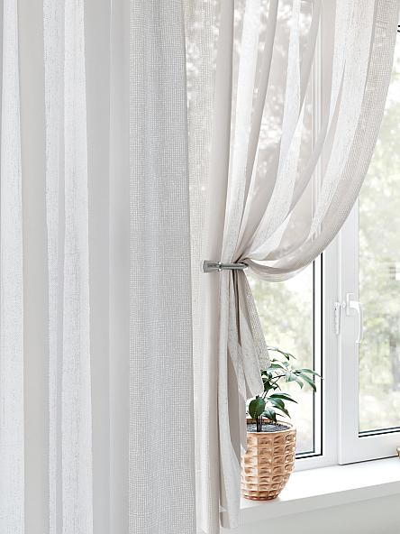 Комплект штор для кухни Лоривенс (светло-серый) - фото 3