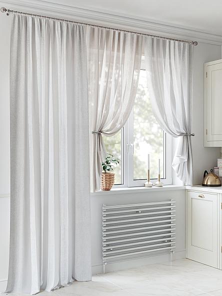 Комплект штор для кухни Лоривенс (светло-серый) - фото 4