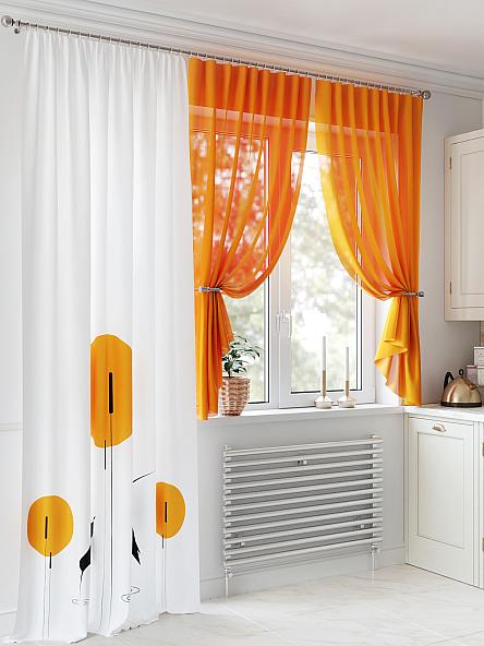 Комплект штор для кухни Сенфарс (оранжевый) - фото 4