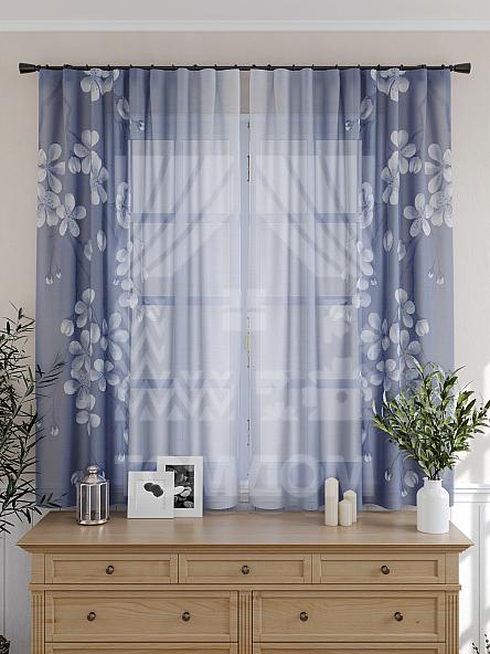 Тюль для кухни Тенривас (темно-синий) - фото 4