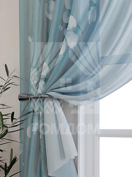 Тюль для кухни Тенривас (темно-бирюзовый) - фото 3