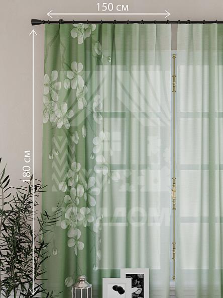 Тюль для кухни Тенривас (зеленый) - фото 2