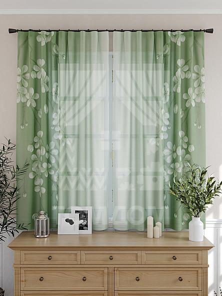 Тюль для кухни Тенривас (зеленый) - фото 4