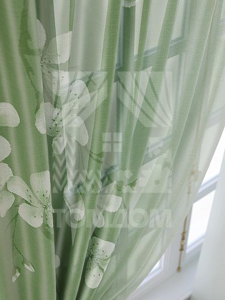 Тюль для кухни Тенривас (зеленый) - фото 5