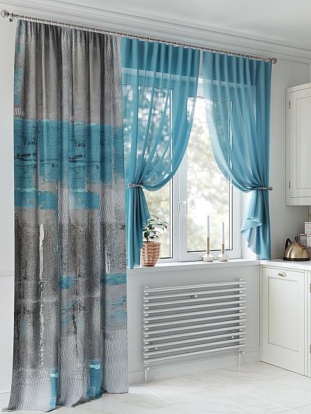 Комплект штор для кухни Ронмирав (морская волна) - фото 4