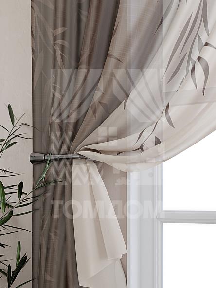 Тюль для кухни Риманвиас (темно-коричневый) - фото 3