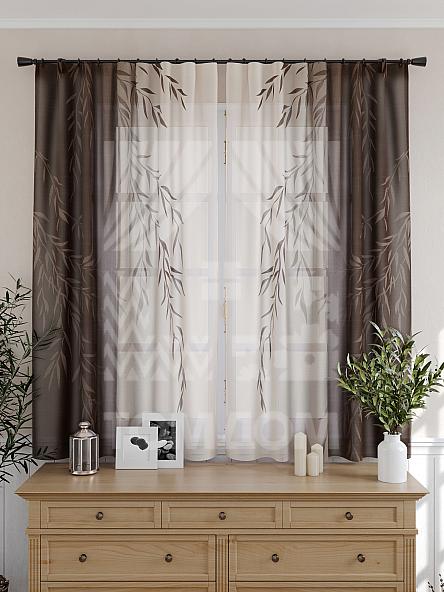 Тюль для кухни Риманвиас (темно-коричневый) - фото 4