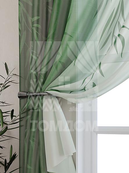 Тюль для кухни Риманвиас (зеленый) - фото 3