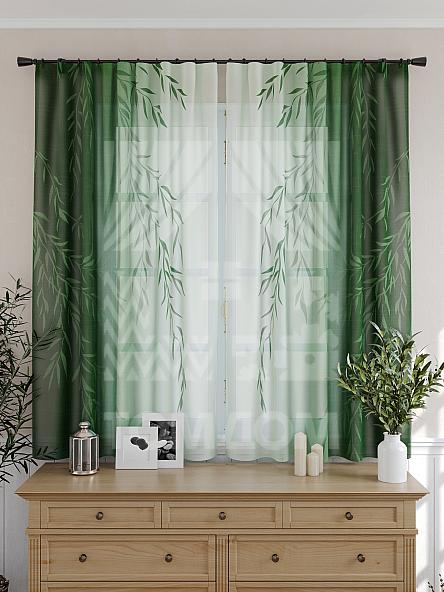 Тюль для кухни Риманвиас (зеленый) - фото 4