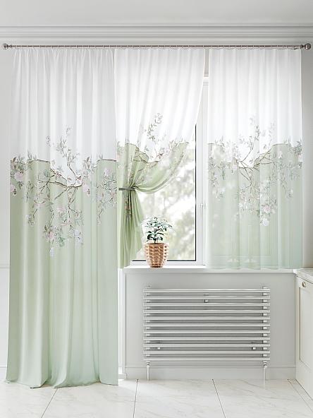 Комплект штор для кухни Ренекавис (фисташка) - фото 2