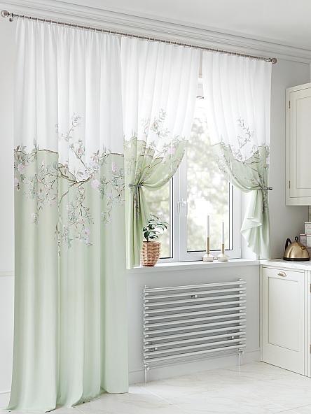 Комплект штор для кухни Ренекавис (фисташка) - фото 4