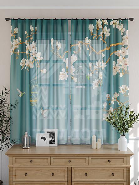 Тюль для кухни Лориторис (морская волна) - фото 4