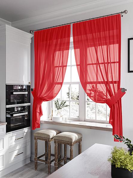 Комплект штор для кухни Фернар (красный)