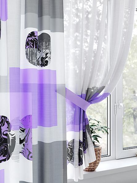 Комплект штор для кухни Рифорлис (фиолетовый) - фото 3