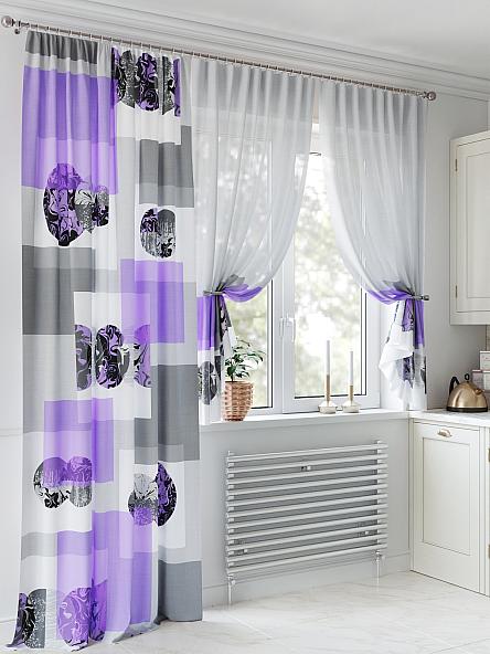 Комплект штор для кухни Рифорлис (фиолетовый) - фото 4