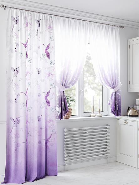 Комплект штор для кухни Лумартон (фиолетовый) - фото 2