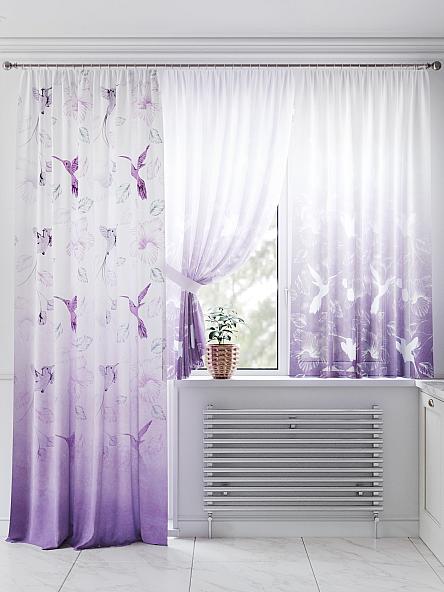 Комплект штор для кухни Лумартон (фиолетовый) - фото 3
