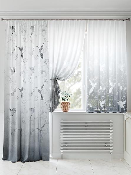 Комплект штор для кухни Лумартон (серый) - фото 2