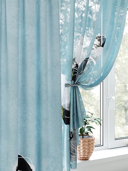 Комплект штор для кухни Лонкерис (голубой) - фото 3
