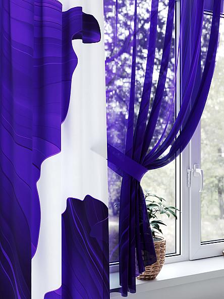 Комплект штор для кухни Некристан (фиолетовый) - фото 4