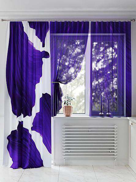 Комплект штор для кухни Некристан (фиолетовый) - фото 2