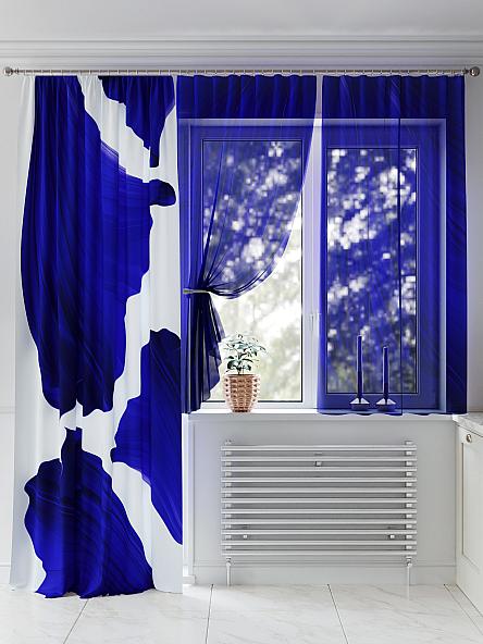 Комплект штор для кухни Некристан (синий) - фото 2