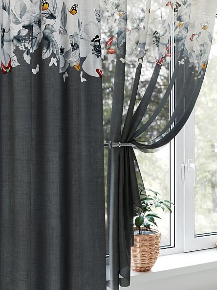 Комплект штор для кухни Роферитос (графит) - фото 3