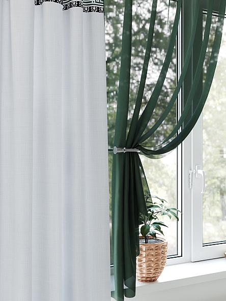 Комплект штор для кухни Ликарна (зеленый) - фото 3