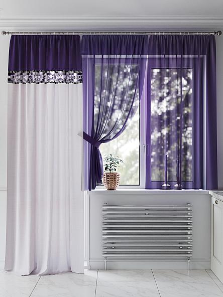 Комплект штор для кухни Ликарна (фиолетовый) - фото 3