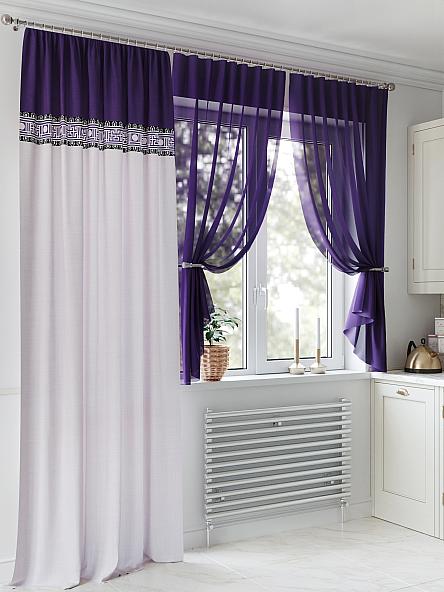 Комплект штор для кухни Ликарна (фиолетовый) - фото 4
