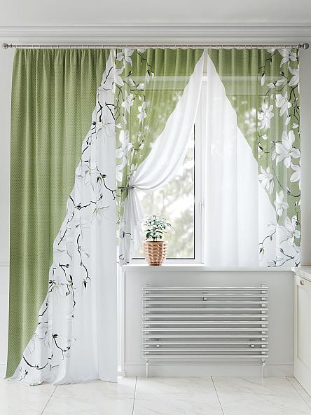 Комплект штор Менкриалс (фисташковый) - фото 2