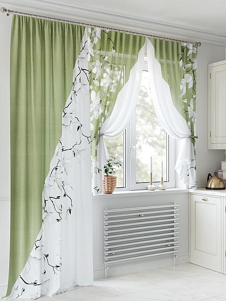 Комплект штор Менкриалс (фисташковый) - фото 4