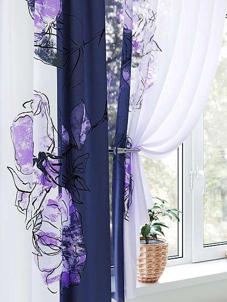 Комплект штор для кухни Рулифорс (синий) - фото 3