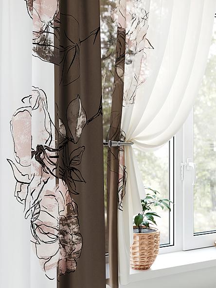 Комплект штор для кухни Рулифорс (коричневый) - фото 3