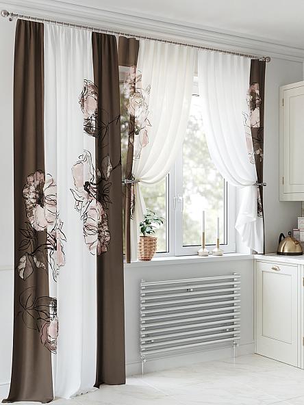 Комплект штор для кухни Рулифорс (коричневый) - фото 4
