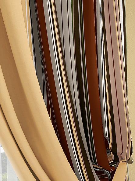 Комплект штор Мариям (коричнево-бежевый) - фото 3