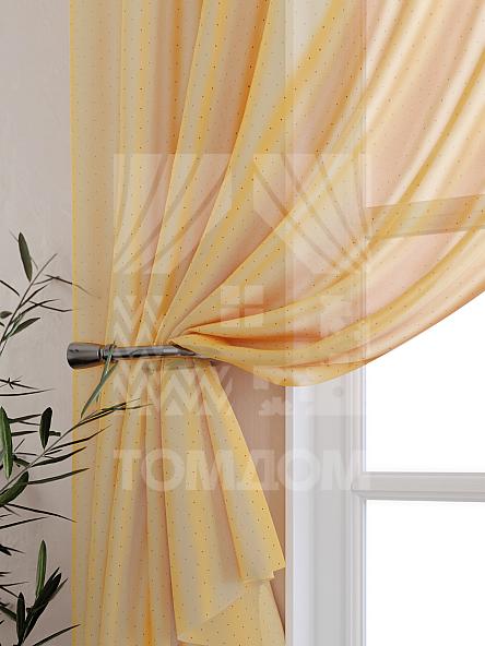 Тюль для кухни Примула (оранжевый) - фото 3