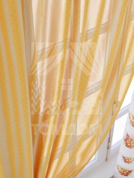 Тюль для кухни Примула (оранжевый) - фото 5