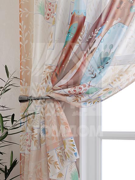 Тюль для кухни Кетс (коричневый) - фото 3