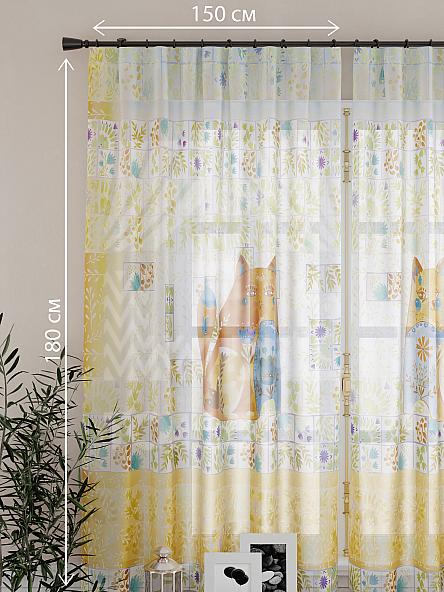 Тюль для кухни Кетс (желтый) - фото 2